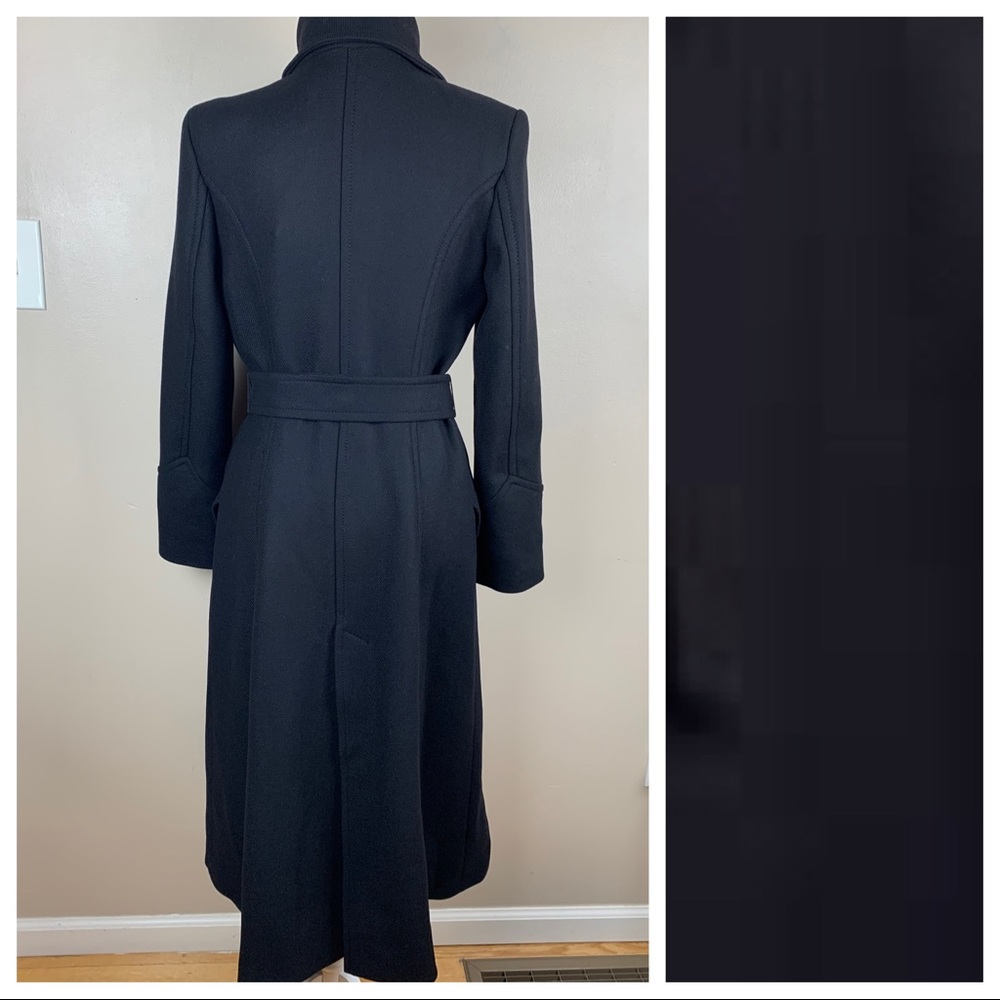 NWT. Zara Black Wool Long Coat. Size XS. - Picture 4 of 16